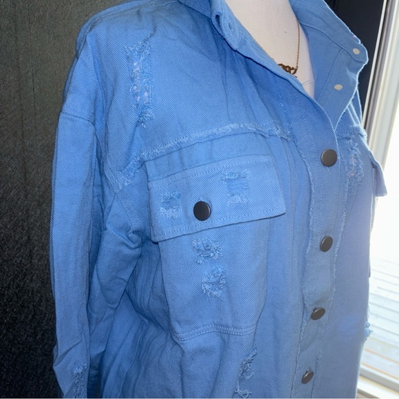 Distressed Blue Jacket - Picture 3 of 11